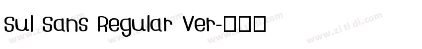 Sul Sans Regular Ver字体转换